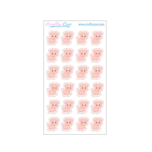 MINI Pig Planner Stickers, Pig Stickers, Farm Stickers (24 Stickers)