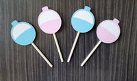 Gender Reveal Fishing Bobber Cupcake Toppers, Fishing Cupcake Toppers, Fishing Birthday, Fishing Party, Fishing Baby Shower