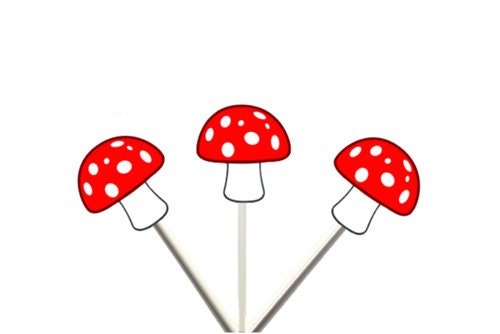 Mushroom Cupcake Toppers, Mushroom Cupcake Picks, Mushroom Cake Toppers, Mushroom Party Supplies, Mushroom Party Decorations