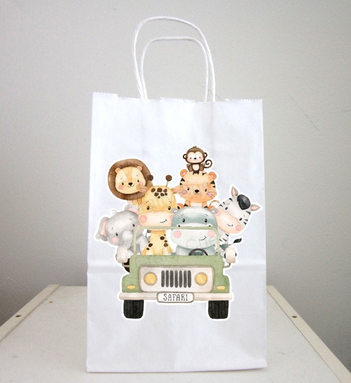 Safari Bags, Safari Animal Bags, Jungle Goody Bags, Safari Birthday, Safari Party, Safari Baby Shower, Safari Party Bags, Jungle party Bags