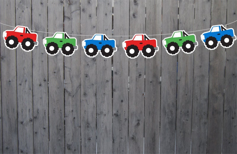 Monster Truck Goody Bags, Monster Truck Favor Bags, Monster Truck Gift Bags, Monster Truck Birthday, Monster Truck Party