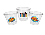 SUPERHERO PARTY CUPS - Superhero Cups Superhero Birthday Superhero Party Superhero Decorations Superhero Party Favors Superhero