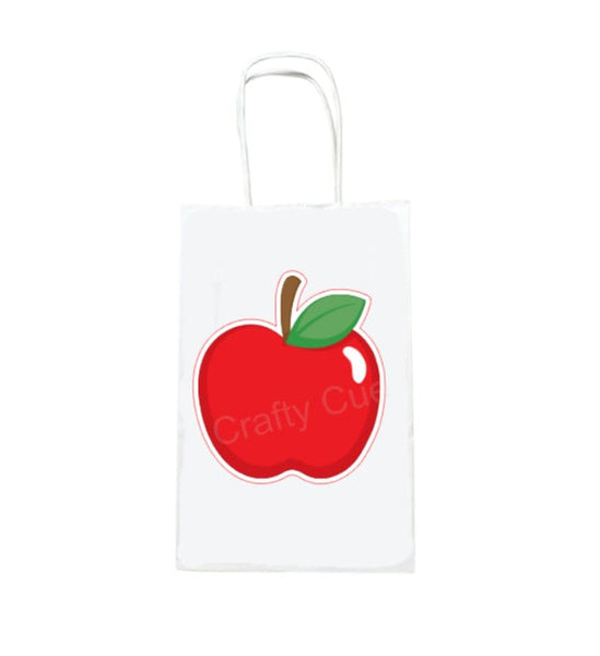 APPLE Goody Bag, Apple Favor Bag, Apple Goodie Bag, Back to School Party Bags, Apple Party Bags, Apple Gift Bags