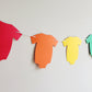 Rainbow Onesie Garland, Rainbow Baby Shower Banner, Rainbow Nursery Decoration, Photo Prop