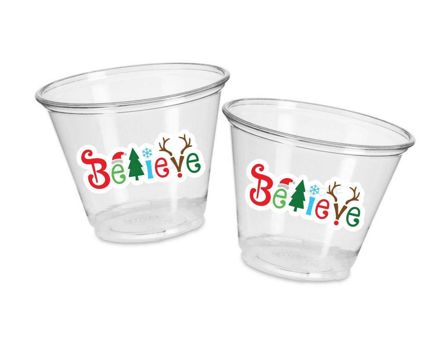 CHRISTMAS PARTY CUPS - Christmas Decorations Christmas Party Supplies Believe Cups Christmas Party Favors, Christmas Gifts Christmas Cups