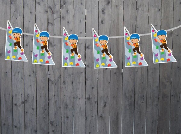 BOY Rock Climbing Garland, Rock Climbing Banner, Rock Climbing Birthday, Rock Climbing Party, Rock Climbing Decorations, Rock Climber