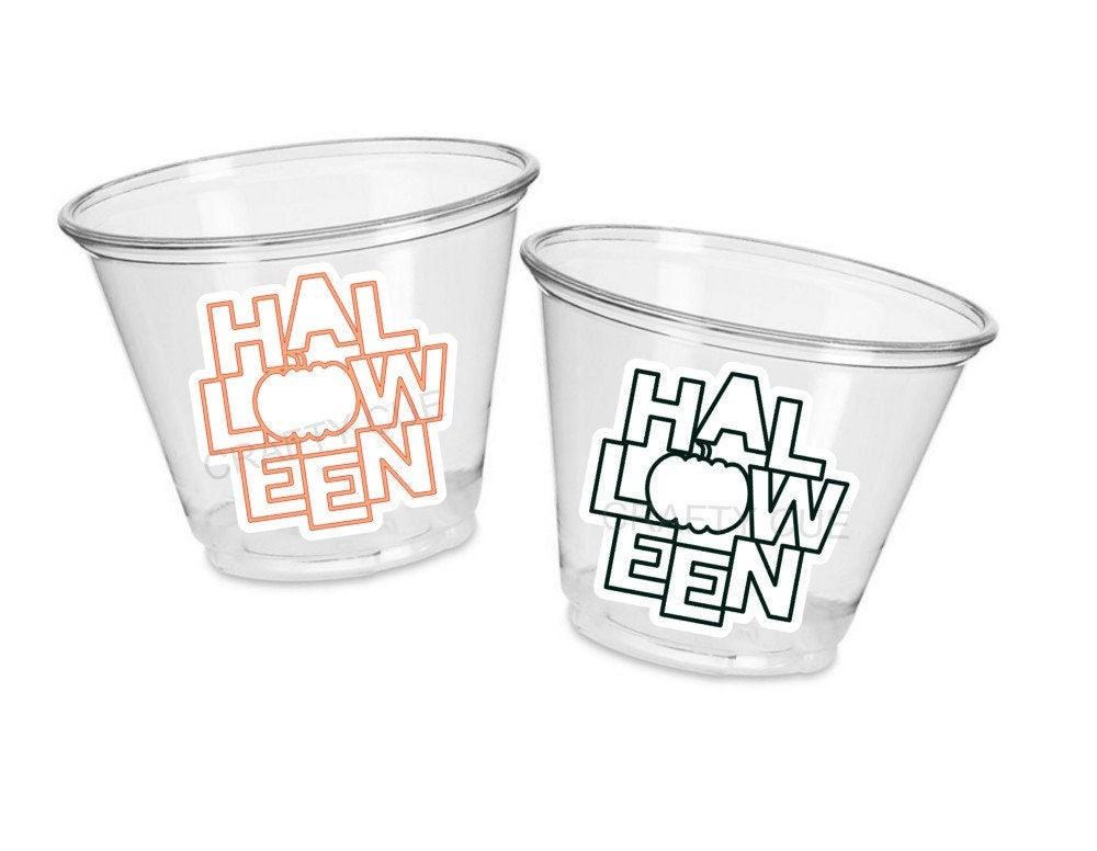 HALLOWEEN PARTY CUPS- Halloween Cups Halloween Supplies Halloween Decorations Halloween Birthday Pumpkin Party Cups Halloween First Birthday