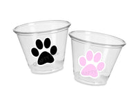 PAW PRINT PARTY Cups - Dog Party Cups Paw Cups Puppy Party Cups Dog Birthday Party Puppy Birthday Party Puppy Party Decorations Paw Print