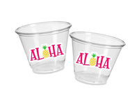 LUAU PARTY CUPS - Aloha Party Cups Luau Party Decoration, Luau Party Supplies Luau Baby Shower Tropical Party Decorations Hawaii Party Luau