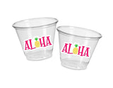LUAU PARTY CUPS - Aloha Party Cups Luau Party Decoration, Luau Party Supplies Luau Baby Shower Tropical Party Decorations Hawaii Party Luau