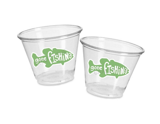FISHING PARTY CUPS - Gone Fishing Party Fishing Party Favors Fishing Bobber Decorations Fishing Birthday Fishing Party Bait Bobber Fish Cups