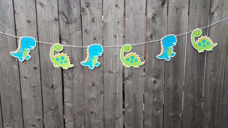 Dinosaur Garland, Dinosaur Banner, Dinosaur Photo Prop, Dinosaur Birthday, Dinosaur Party