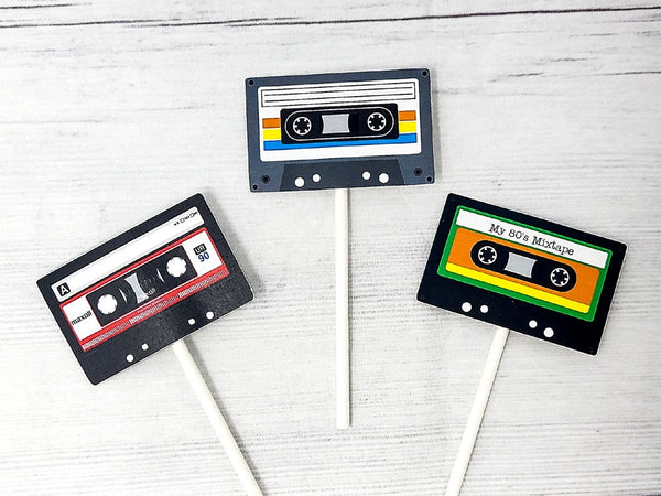 Cassette Tape Cupcake Toppers