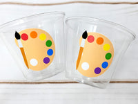 Paint Party Cupcake Toppers, Art Party Cupcake Toppers, Painting Cupcake Toppers, Paintbrush Cupcake Toppers