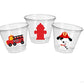 Firetruck Party Cupcake Toppers - Firetruck Birthday Firetruck Party Firetruck Decorations Firetruck Party Supplies Firetruck Cake Toppers