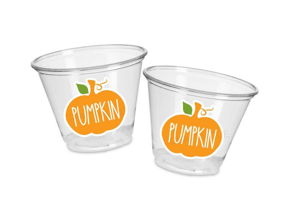 PUMPKIN PARTY CUPS - Little Pumpkin First Birthday Decoration Little Pumpkin Party Fall Baby Shower Fall Party Cups Thanksgiving Cups Little