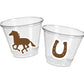 COWBOY PARTY CUPS - Cowboy Cups Cowboy Party Decorations Cowboy Baby Shower Decorations Cowboy Birthday Horseshoe Horse Baby Sprinkle