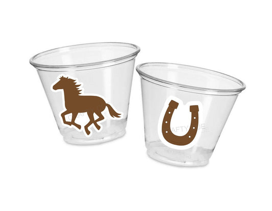COWBOY PARTY CUPS - Cowboy Cups Cowboy Party Decorations Cowboy Baby Shower Decorations Cowboy Birthday Horseshoe Horse Baby Sprinkle