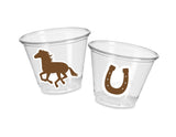 COWBOY PARTY CUPS - Cowboy Cups Cowboy Party Decorations Cowboy Baby Shower Decorations Cowboy Birthday Horseshoe Horse Baby Sprinkle