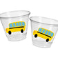 School Bus Party Cups, School Bus Treat Cups, School Bus Birthday, School Bus Party, School Bus Party Favors, Bus Snack Cups, Back To School