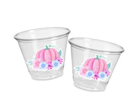 PINK PUMPKIN PARTY Cups -Pink Pumpkin Party Pink Pumpkin Cups Little Pumpkin Fall Baby Shower Pink Pumpkin Little Pumpkin Cups Pink Pumpkin
