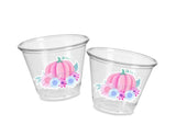 PINK PUMPKIN PARTY Cups -Pink Pumpkin Party Pink Pumpkin Cups Little Pumpkin Fall Baby Shower Pink Pumpkin Little Pumpkin Cups Pink Pumpkin
