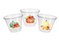 PUMPKIN PARTY CUPS -Little Pumpkin First Birthday Decoration Little Pumpkin Party Fall Baby Shower Fall Party Cups Thanksgiving Cups Harvest