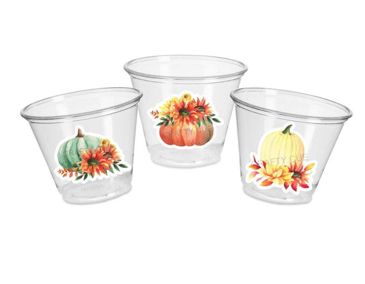 PUMPKIN PARTY CUPS -Little Pumpkin First Birthday Decoration Little Pumpkin Party Fall Baby Shower Fall Party Cups Thanksgiving Cups Harvest