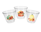PUMPKIN PARTY CUPS -Little Pumpkin First Birthday Decoration Little Pumpkin Party Fall Baby Shower Fall Party Cups Thanksgiving Cups Harvest