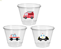 Emergency Vehicles Cupcake Toppers, Firetruck Cupcake Toppers, Ambulance Cupcake Toppers, Police Car Cupcake Toppers