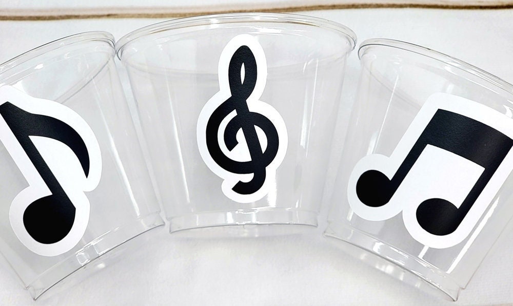 MUSIC PARTY CUPS - Music Cups Music Note Cups Music Party Music Birthday Music Party Decorations Music Party Supplies Music Party Favors