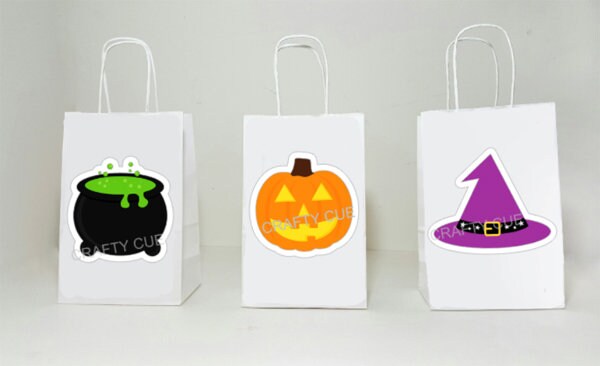 HALLOWEEN GOODY BAGS - Pumpkin Goody Bags Witch Party Bags Cauldron Gift Bags Halloween Party Favors Halloween Party Decorations Halloween