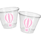 HOT AIR BALLOON Party Cups - Pink Hot Air Balloon Birthday Cups Hot Air Balloon Party Hot Air Balloon Baby Shower Hot Air Balloon Decor