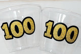 100th BIRTHDAY PARTY Cups- 100 Birthday 100 Party 100 Birthday Party 100 Birthday Party Supplies 100th Party Cup 100th Cups 100th Decoration