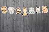 Set of 12 - SAFARI ANIMAL CUPCAKE Toppers - Jungle Animal Cupcake Toppers - Zoo Animal Cupcake Toppers - Safari Animal Cupcake Toppers