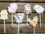 Farm Animal Cupcake Toppers, Farm Birthday Cupcake Toppers, Animal Cupcake Toppers