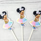 Princess Baby Shower Cupcake Toppers - Princess Cupcake Toppers, Pink Gold Cupcake Toppers, Ballerina Cupcake Toppers, Unicorn Princess