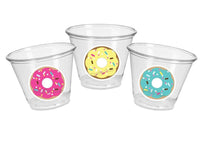 DONUT PARTY CUPS- Donut Birthday Party Donut Grow Up Donut Party Decoration Donut Birthday Decoration Donut First Birthday Donut Baby Shower