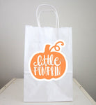 Pumpkin Goody Bags, Pumpkin Favor Bags, Pumpkin Gift Bags, Little Pumpkin Birthday, Little Pumpkin Party, Pumpkin Gift Bags, Pumpkin Decor