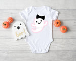 HALLOWEEN GHOST SHIRT - Pink Ghost Shirt Ghost One Piece Ghost Baby Shirt Halloween First Birthday Shirt Halloween Birthday Gift Girl Ghost