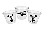 CHEERLEADING PARTY CUPS - Cheer Party Cups Cheerleader Party Cups Cheer Birthday Party Cheer Party Favors Cheer Baby Shower Cups Cheer Squad