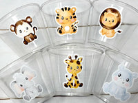 SAFARI PARTY CUPS  - Safari Birthday Cups Safari Birthday Safari Party Safari Decorations Safari Baby Shower Safari Favors Jungle Party Cups