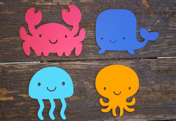UNDER THE SEA Die Cuts - Under The Sea Birthday Party Under the Sea Decoration Under The Sea Party Garland Under The Sea Garland Crab Whale