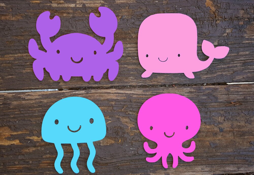 UNDER THE SEA Die Cuts - Under The Sea Birthday Party Under the Sea Decoration Under The Sea Party Garland Under The Sea Garland Crab Whale