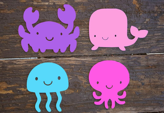 UNDER THE SEA Die Cuts - Under The Sea Birthday Party Under the Sea Decoration Under The Sea Party Garland Under The Sea Garland Crab Whale