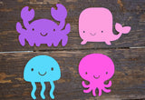 UNDER THE SEA Die Cuts - Under The Sea Birthday Party Under the Sea Decoration Under The Sea Party Garland Under The Sea Garland Crab Whale