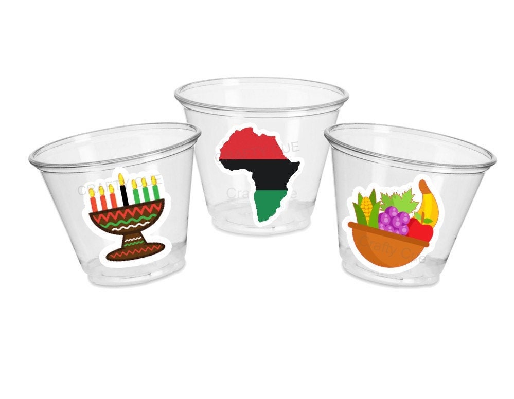 KWANZAA PARTY CUPS - Kwanzaa Cups Kinara Cups African Cups Kwanzaa Party Decorations Kwanzaa Party Supplies Kwanzaa Party Favors Africa