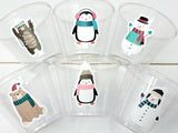 WINTER PARTY CUPS- Winter Party Decorations Christmas Party Supplies Christmas Party Favors Christmas Gift Christmas Cup Holiday Party Santa