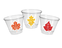 FALL PARTY CUPS - Leaves party cups Fall Party Decorations Autumn Party Cups Thanksgiving Party Cups Thanksgiving Decor Fall Baby Shower