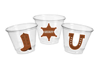 COWBOY PARTY CUPS - Cowboy Cups Cowboy Party Decorations Cowboy Baby Shower Decorations Baby Sprinkle Cowboy Boots Birthday Decoration Favor